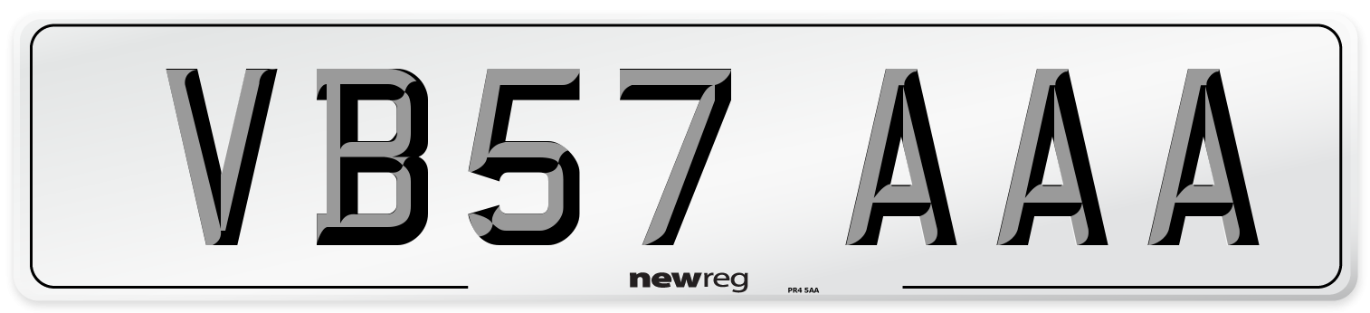 VB57 AAA Number Plate from New Reg